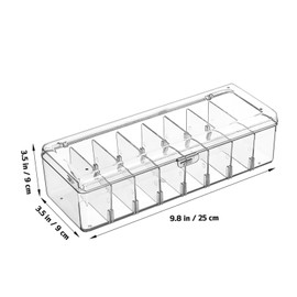 Operitacx 2 Stück Kabel Organizer Box Transparente Kabel Aufbewahrungsbox für Kabelmanagement Mehrere Fächer für Schreibtisch Haushalt