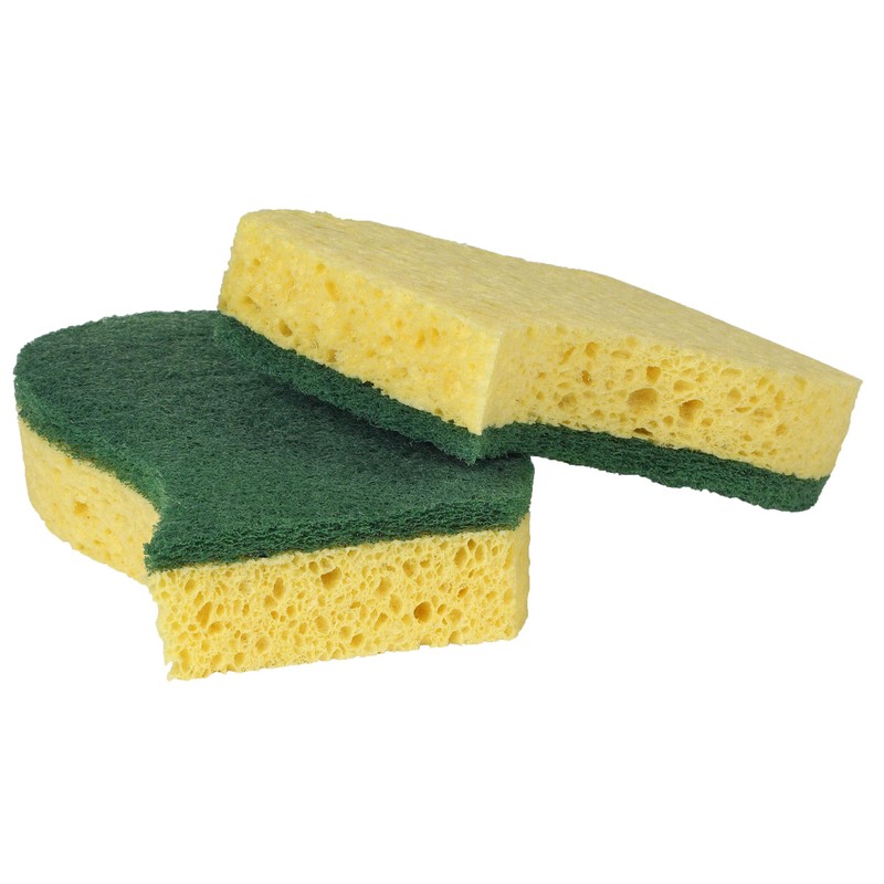 Spontex Scheuerschwamm Anti-Fett, 32 Stück, saugstarker Reinigungsschwamm, waschbar, für alle