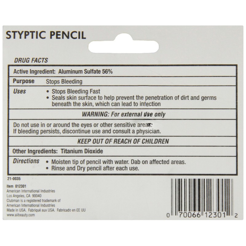 Woltra Styptic Pencil Small, 0.25 Ounce