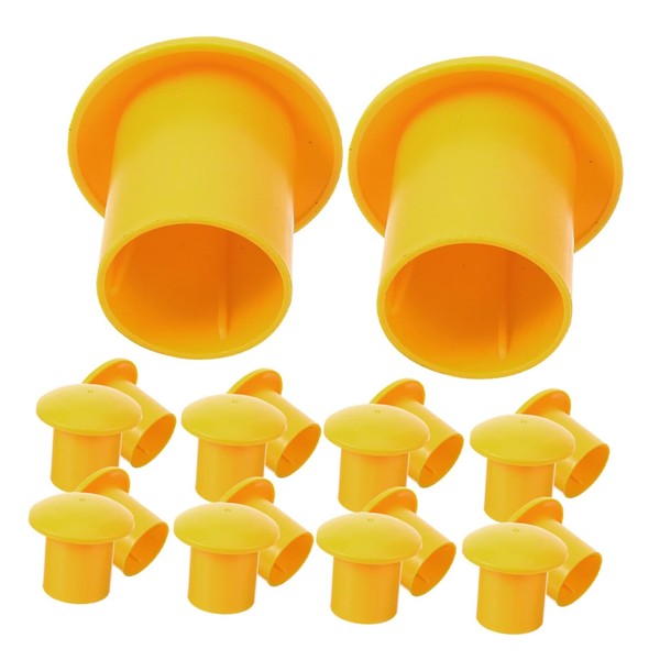 Operitacx 50pcs Plastic Mushroom Rebar Safety Caps Construction Rebar End