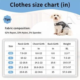 AOOLMOL Dog Anxiety Jacket, Dog Coat for Thunder, Fireworks, Vet Visits and Separation - Skin-Friendly Dog Calming Shirt - Keep Pet Calm, Anti Anxiety Vest for Dogs and Cat