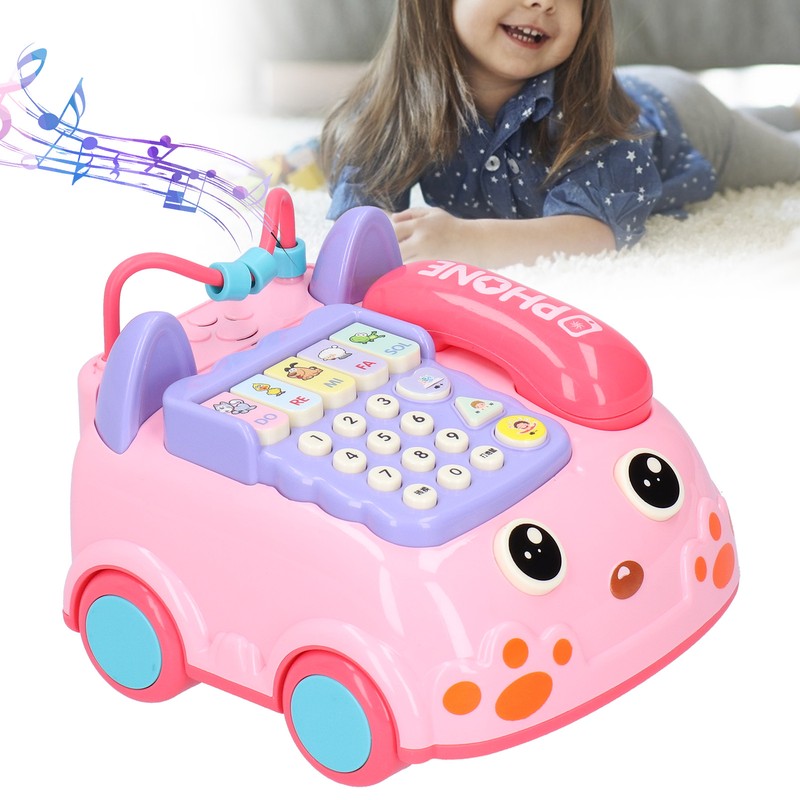 Children Telephone Toy Educational Simulation Telephone Toy with Light Music
