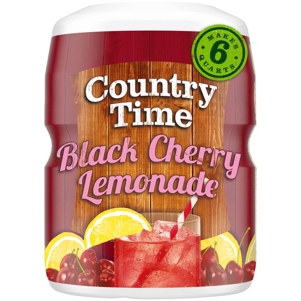 Country Time Black Cherry Lemonade Naturally Flavored Powdered Drink Mix 12 Count 18.3 oz Canisters