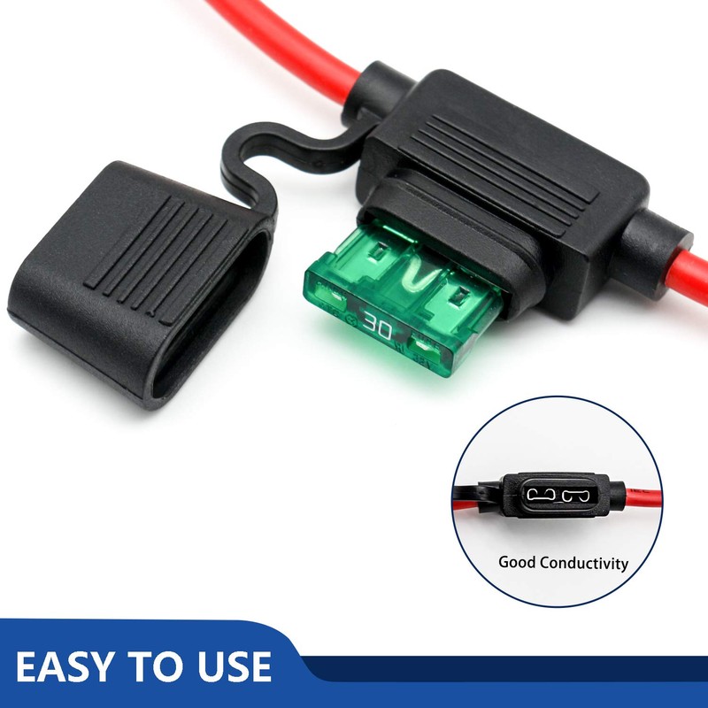 12 AWG Inline Fuse Holder - 12 Gauge Fuse Holder