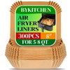 BYKITCHEN 8in Square Disposable Air Fryer Liners, 300PCS Parchment Paper
