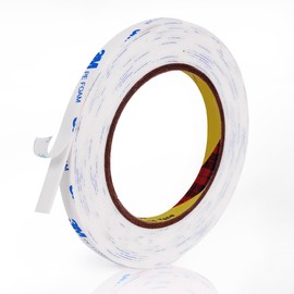 Lamzele Double Sided Foam Tape,0.39 in x 16.5ft, Mounting Tape Heavy Duty, Removeable PE Foam Tape Strips, Strong Adhesive Tape for Paint Wall Picture Hanging Poster