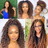 EFFGOCO 14 Inch Curl Goddess Faux Locs Crochet Hair for