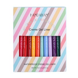 12 Colours Matte Liquid Eyeliner Set, Glitter Eyeliner Set, Colourful Eyeliner Set, Easy to Colour, Durable, Waterproof, Smudge-Resistant Colour Liquid Eyeliner Pencil Kit