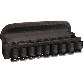 Bosch 2608003036 Impact Wrench Socket Set, 3/8 inch (9.5 mm) Insertion Angle with Storage Case