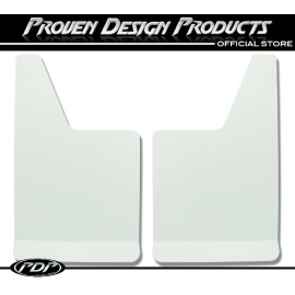Proven Design Products GMC 1500/2500 Sierra Truck, DENALI 4X4 Mud Flaps, PDP MUDFLAPS PLAIN_ WHITE