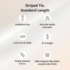 tiemart Striped Tie (Navy Blue and Brown)