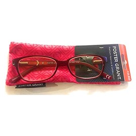 Foster Grant Coloread Wine Evalina Women's Reading Glasses with Case +1.50