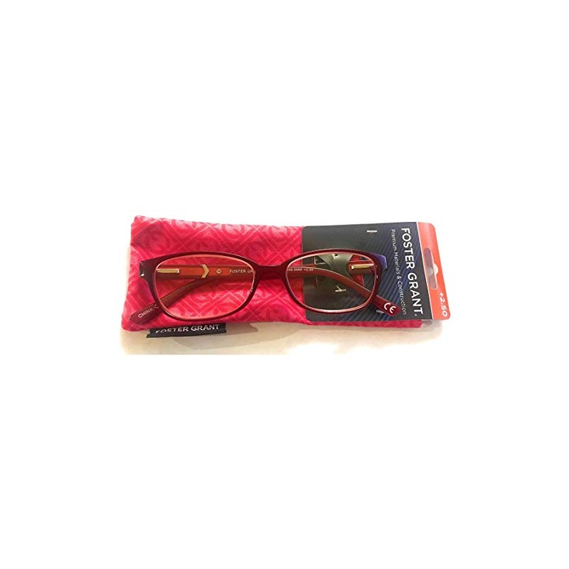 Foster Grant Coloread Wine Evalina Women's Reading Glasses with Case