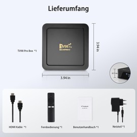 8K Ultra HD Streaming Box, Android 14.0-2.4/5G Wi-Fi Smooth High Performance TV Box, 2GB RAM, 16GB ROM, Supports HDR10+ and Dolby Vision Enjoy Unlimited Entertainment