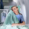 CLEXION Travel Blanket Pillow-Premium Soft 2 in 1 Airplane Blanket