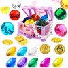 NHBTYKL Diving Gem Pool Toys Colourful Big Diamonds and Gold