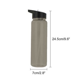 Repton Tritan Water Bottle | BPA Free 700 ml Sports Water Bottle with Straw | Leak Proof Re-Usable Flip Top Drinks Bottles for Outdoors, Gym, Cycling and Schools (Black)