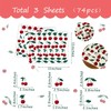Red Cherry Wall Decal Fruit Wall Decals Peel And Stick