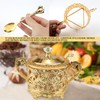 LCJAOF Vintage Glass Sugar Bowl with Lid and Spoon Kitchen