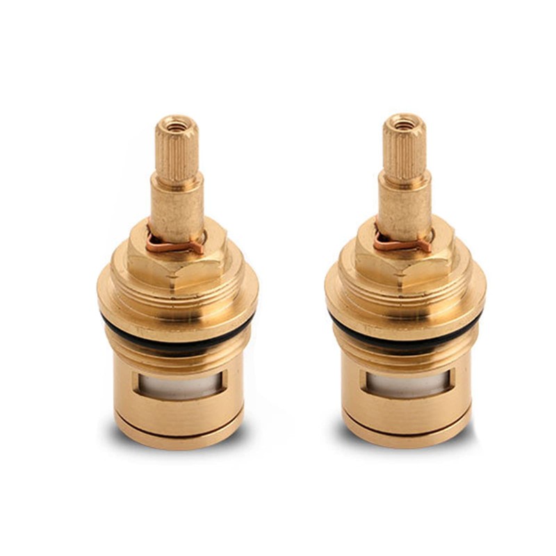 Bathroom Basin Valve,2 Pcs 3/4 Tap Glands Ceramic Mixer Hot