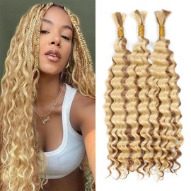 1LX P27613 Deep Wave Human Braiding Hair Extensions 18 18 18 inch