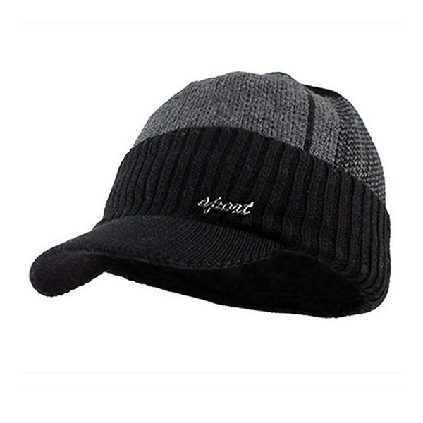 YOYEAH Men's Outdoor Newsboy Hat Winter Warm Thick Knit Beanie