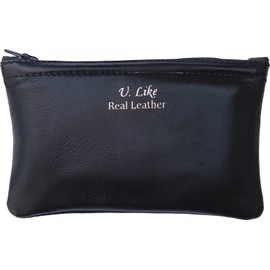 U.Like Relax Zone Soft Zipper Pouch Bag Case in Real Leather