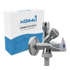 kör4u Combination Angle Valve Chrome, 1/2 Inch with Backflow Preventer,