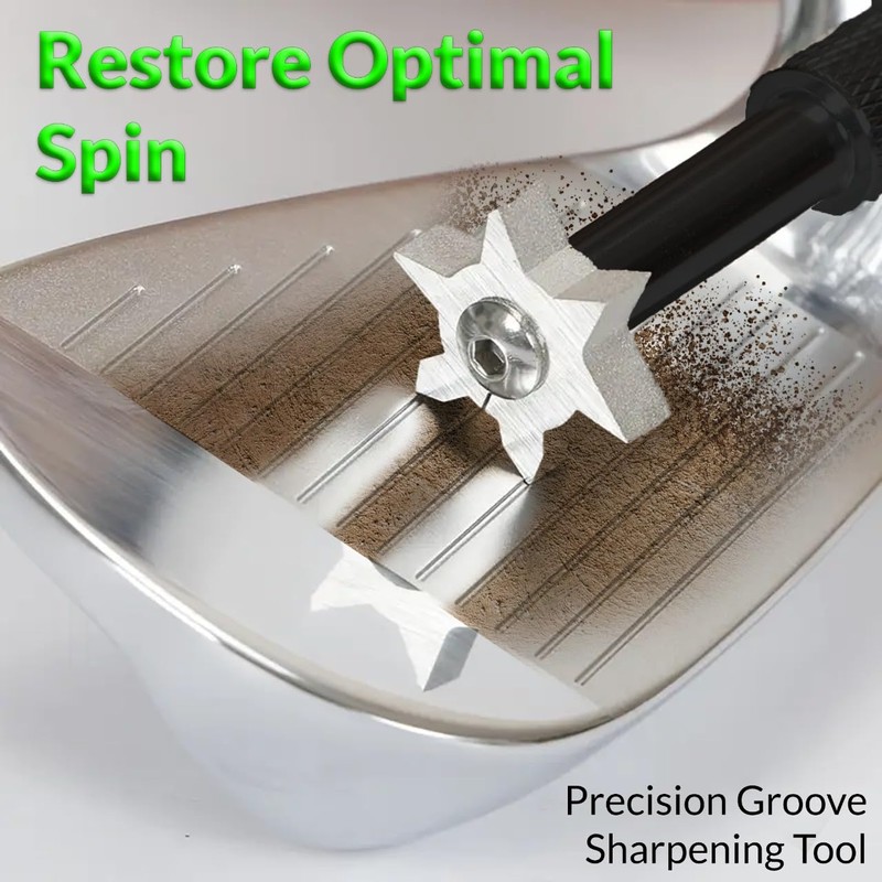Golf Club Groove Sharpener Tool – 6-Head Cleaner for Wedges