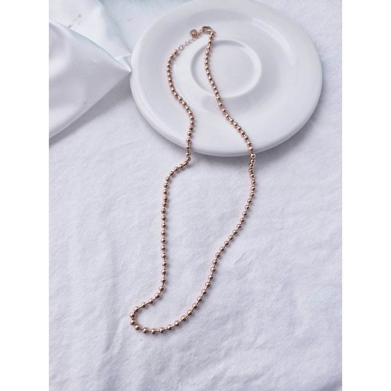 Silver 925 ball chain 3mm layered silver necklace size /
