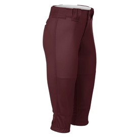 Boombah Women's Hypertech Series Fastpitch Solid Pant Maroon - Size Waist 32" (Inseam 22")