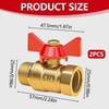 Brass Ball Valve, 3/4 Inch Shut-off Valve, External Thread, Brass