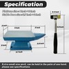 Hyecen Mini Horn Anvil Set,3Lbs Forged Iron Anvil with Rubber