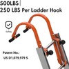 2 Pack Heavy Duty Roof Ladder Hook with Wheel,Extension Ladder