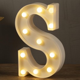 HXWEIYE Light Up Letters LED Marquee Letters Lights Sign 26 Alphabet and 10 Number Big Lights Letter for Party Birthday Bar Battery Powered Christmas Decor Letter Lights (Warm White S)