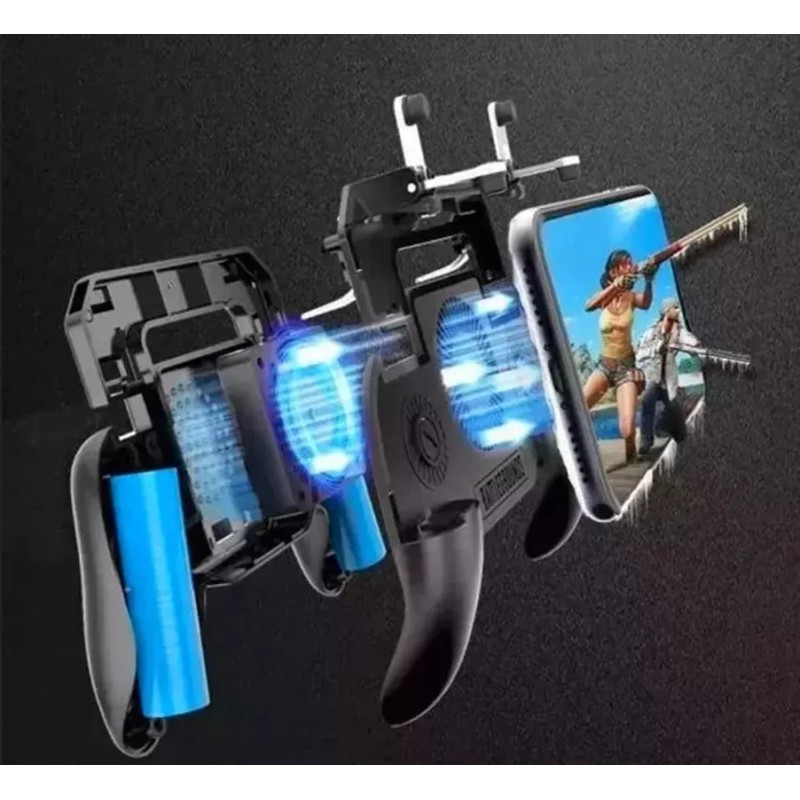 Maíz 4x3 Gamepad Gatillos Ventilador Recargable Control Celular