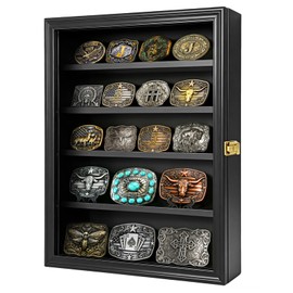 Belt Buckle Display Case Shadow Box 20"x17" Cowboy Trophy Buckles Showcase