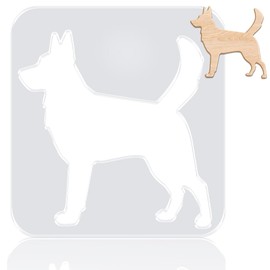 beinkmake Dog Template Acrylic Clear Valet Tray Cute Sitting Dog Router Template for Woodworking Drawing Inlay Templates Board Handicraft Decorative Templates