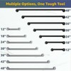 12" Matte Black Restroom Grab Bar - Stainless Steel Bathroom