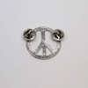 Peace Sign Hippie Jacket or Hat Pin Polished Silver Finish