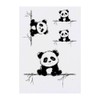 4 x 'Cute Sketchy Panda ' Temporary Tattoos - Water