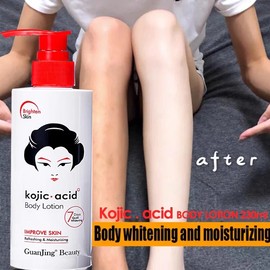 Kojic Acid Whitening Body Lotion 250g Brightening & Moisturizing Formula for Even Skin Tone Dark Spot Reduction & anti-aging Smooth deep moisturizing Skin Care 美白保湿身体乳