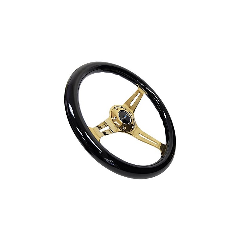 NRG REINFORCED STEERING WHEEL ST-015CG-BK + U.S. Performance Lab Sticker