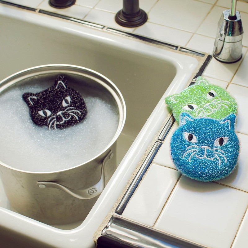 Funny Beautiful Dish Sponge 5 Designs, Kitchen Sponge for Pot,