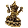 Purpledip Rare Miniature Brass Idol Ganesha Ganapati On Lotus: Collectible