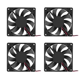 4pcs 80 x 80 x 15 mm Fan 12 V 2 Pin DC 8015 Brushless Case Fan for Cooling PC Computer Case CPU Radiator Cooler Fan 2 Pin