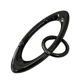 Y2K Cute Star Carabiner Keychain Cool Belt Loop Clip Starlight Heavy Duty Carabiner Clasp Snap Hook Holder Key Buckle (Ellipse Bright Black)