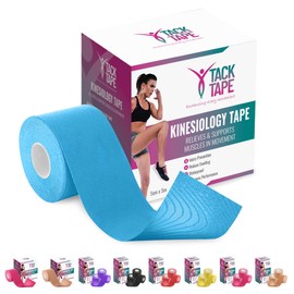 Sports Tape Athletic Kinesiology Tape Waterproof - Latex Free, Hypoallergenic Athletic Tape (16ft Uncut Roll) | Perfect for Any Activity - for Body, Shoulder, Joints, Injury & Muscles-[Blue]