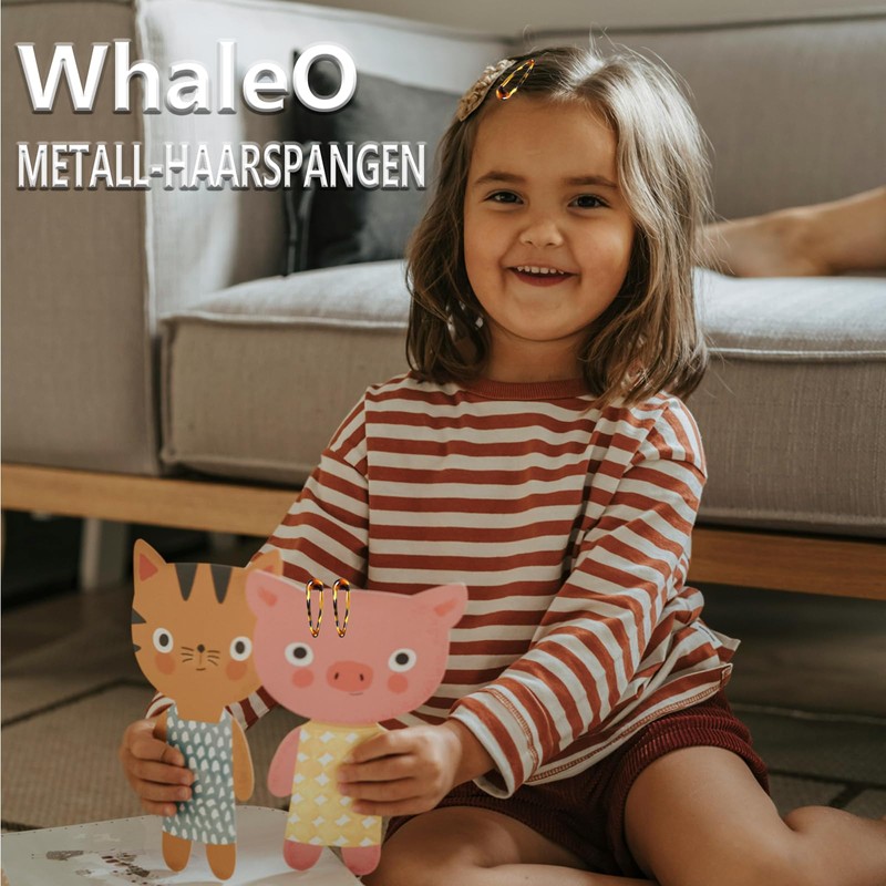 WhaleO Pack of 20 Hair Clips Women's Girls Metal Hair