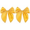 Yellow Velvet Ribbon Linen Hair Bows 5" Soft Velvet Fable